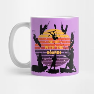 Kitesurfers Be Up With The Boards Retro Style Mug